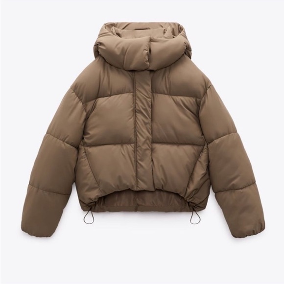 ZARA RUBBERIZED PUFFER JACKET - Picture 8 of 12